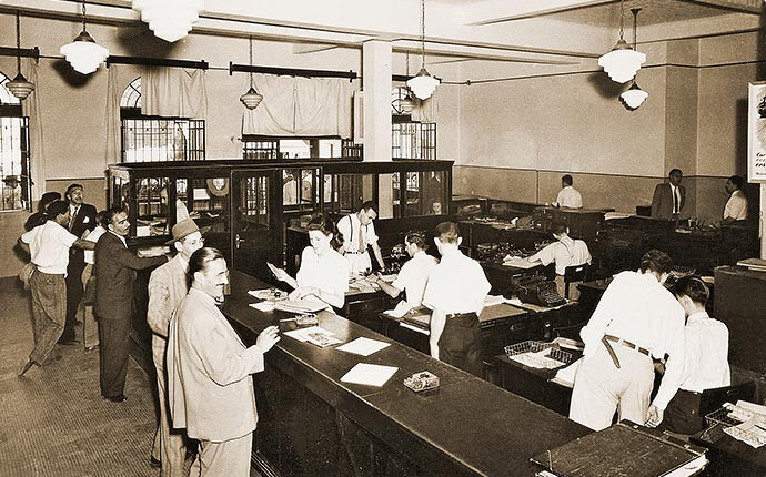 Interior da Agência de Marília - 1943
